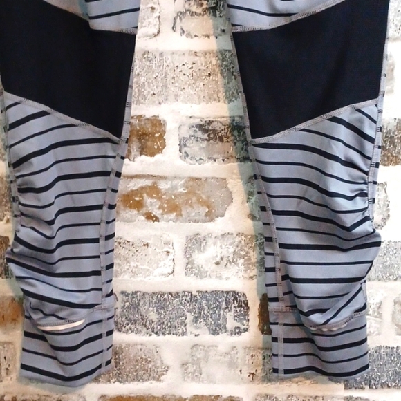 BOGO! Two Athleta Leggings. Relay gray & black and Oasis Contender, sz L - Picture 6 of 13